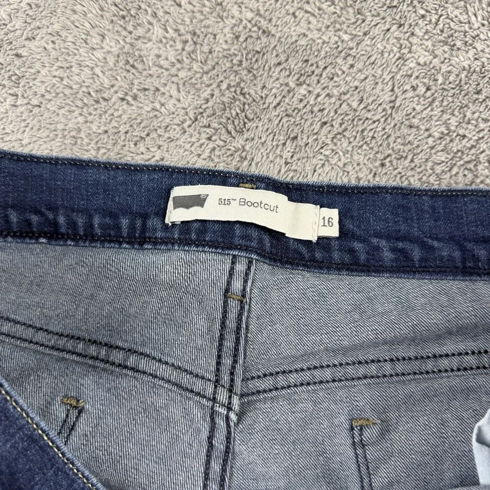 Levis 515 Bootcut Jeans Womens 16  Blue‎ Mid Rise